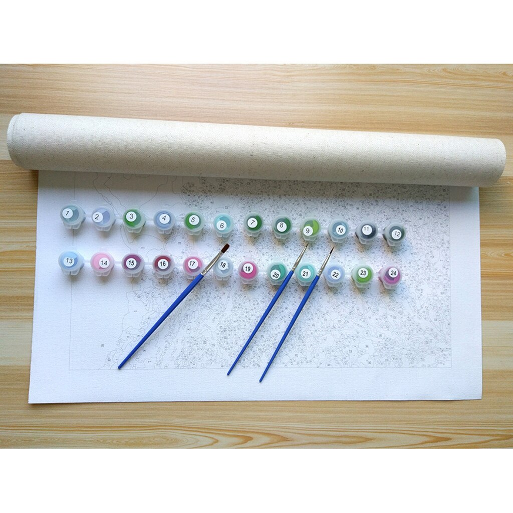 Acrylic Paint by Number Kit On Canvas for Adults Beginner -Landscape 20x16 inch