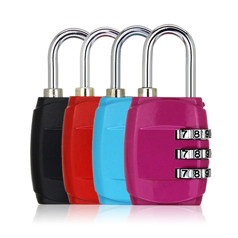 Mini Dial Digit Number Code Lock 3 Dial Travel Padlock Password Lock For Luggage Suitcase Baggage Toolbox Gym Locker Metal Code