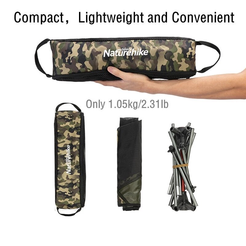 Naturehike 300d oxford klut nylon aluminiumslegering mesh Strand piknik fiskestol lett bærbar sammenleggbar campingstol