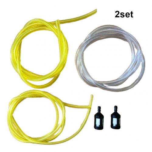 2 Sets Benzine Brandstof Pijp Lijn Slang Buis Filter Strimmer-Chainsaw Vervanging Tool Brandstof Buis + Filter Zowel De buis En Filter In Staat: Default Title