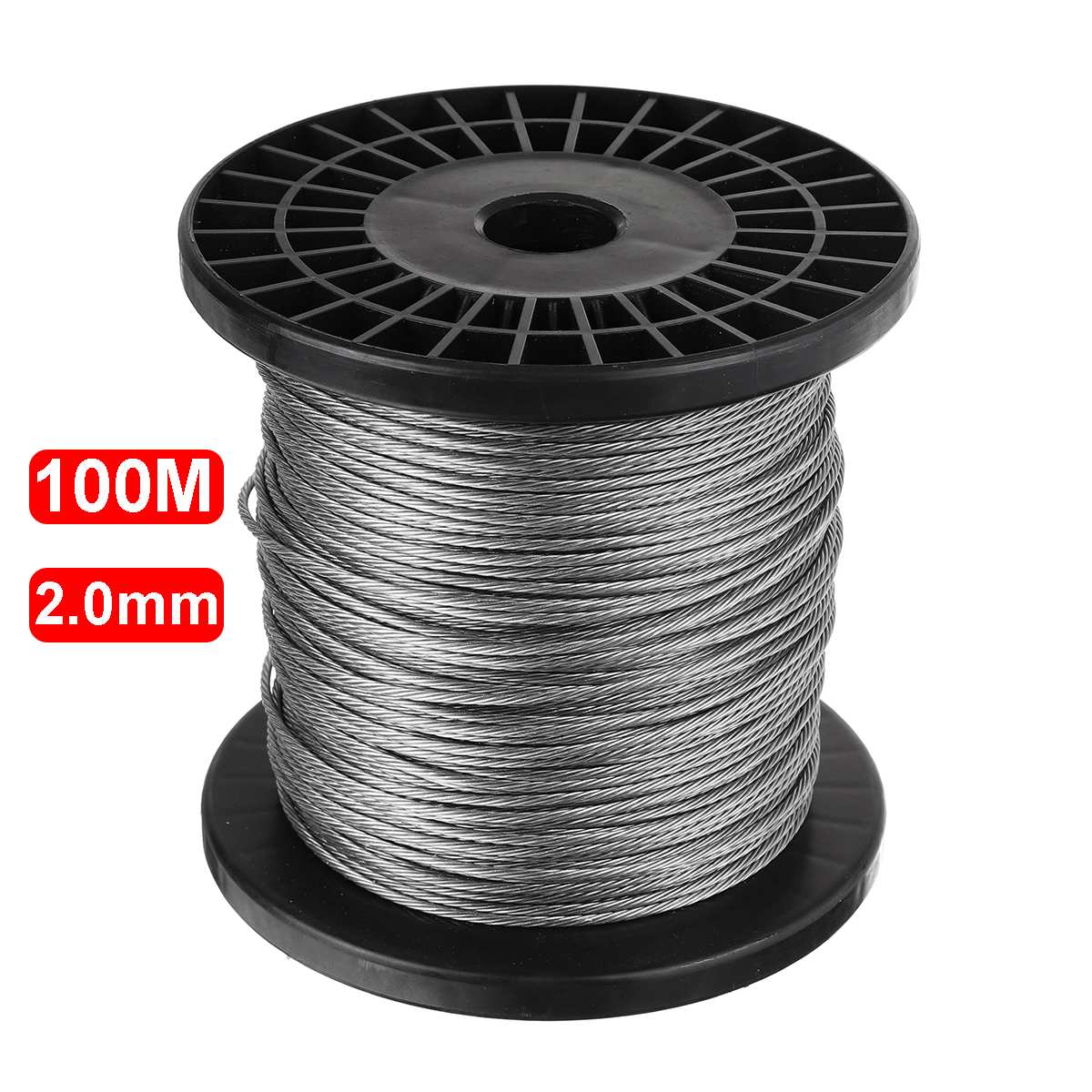 2.0mm 100m elstängseltråd många 7- trådiga aluminiumtråd för elektroniskt stängsel högspänningspulskraftledning