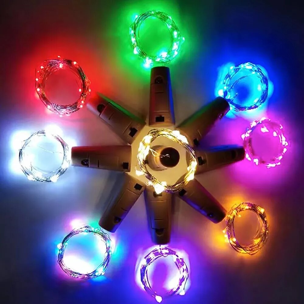 Bar LED wein flasche kork Schnur lichter dekoration girlande wein flasche Gebühr lichter Weihnachten kupfer draht Schnur lichter