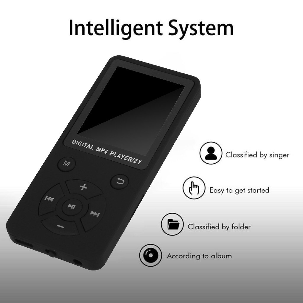 1.8- tums bluetooth-högtalarknapp  mp3 spelare stöder 32gb expansions mini bärbar walkman med radio fm-inspelning 13 språk