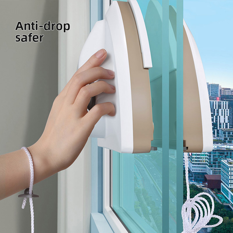 Herramienta de limpieza de ventanas de vidrio magnético de doble cara, descarga automática de agua, limpiaparabrisas de doble capa, limpiador especial para el hogar