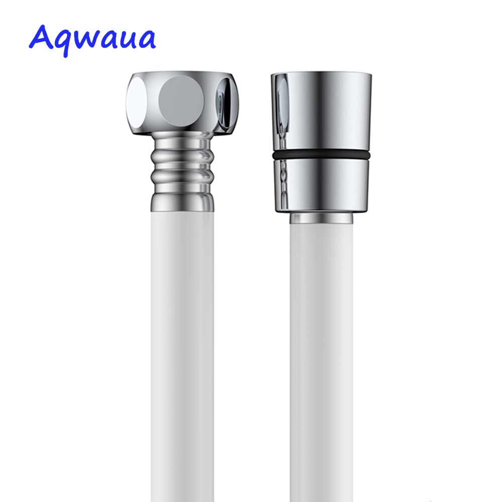 Aqwaua – tuyau Flexible de douche en PVC, tuyau de plomberie pour Bidet de toilette de couleur blanche, accessoires de douche à main, 1200MM