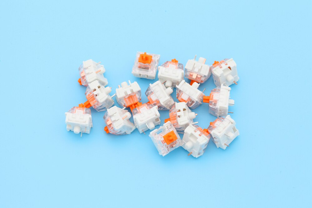 Novelkeys x kailh sherbet switch 3 pin 2 pin rgb smd clickbar orange 45g force mx stem switch för bakgrundsbelyst mekaniskt tangentbord 50m