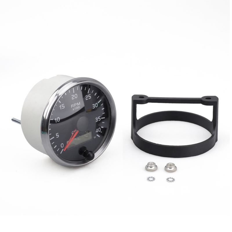 CNSPEED Universal GPS Speedometer 12V/24V Odometer 85Mm 0-4000RPM For Car Motorcycle LCD Tachometer