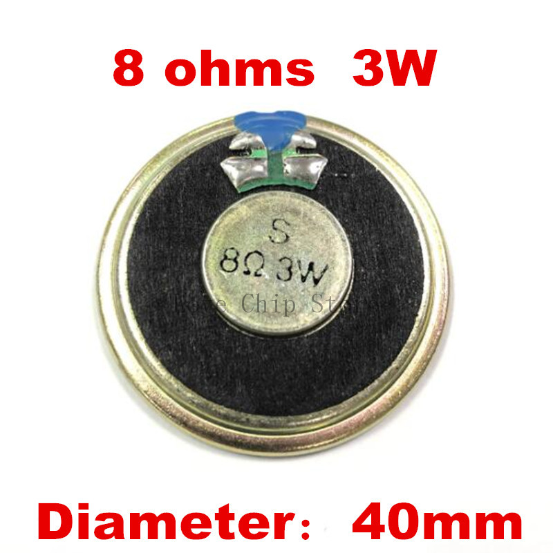 2 STKS ultradunne Mini speaker 4/8 ohm 3 watt 2 W 3 W 8R 4R speaker Diameter 40 MM 4 CM dikte 5.5 MM Luidspreker: Blauw