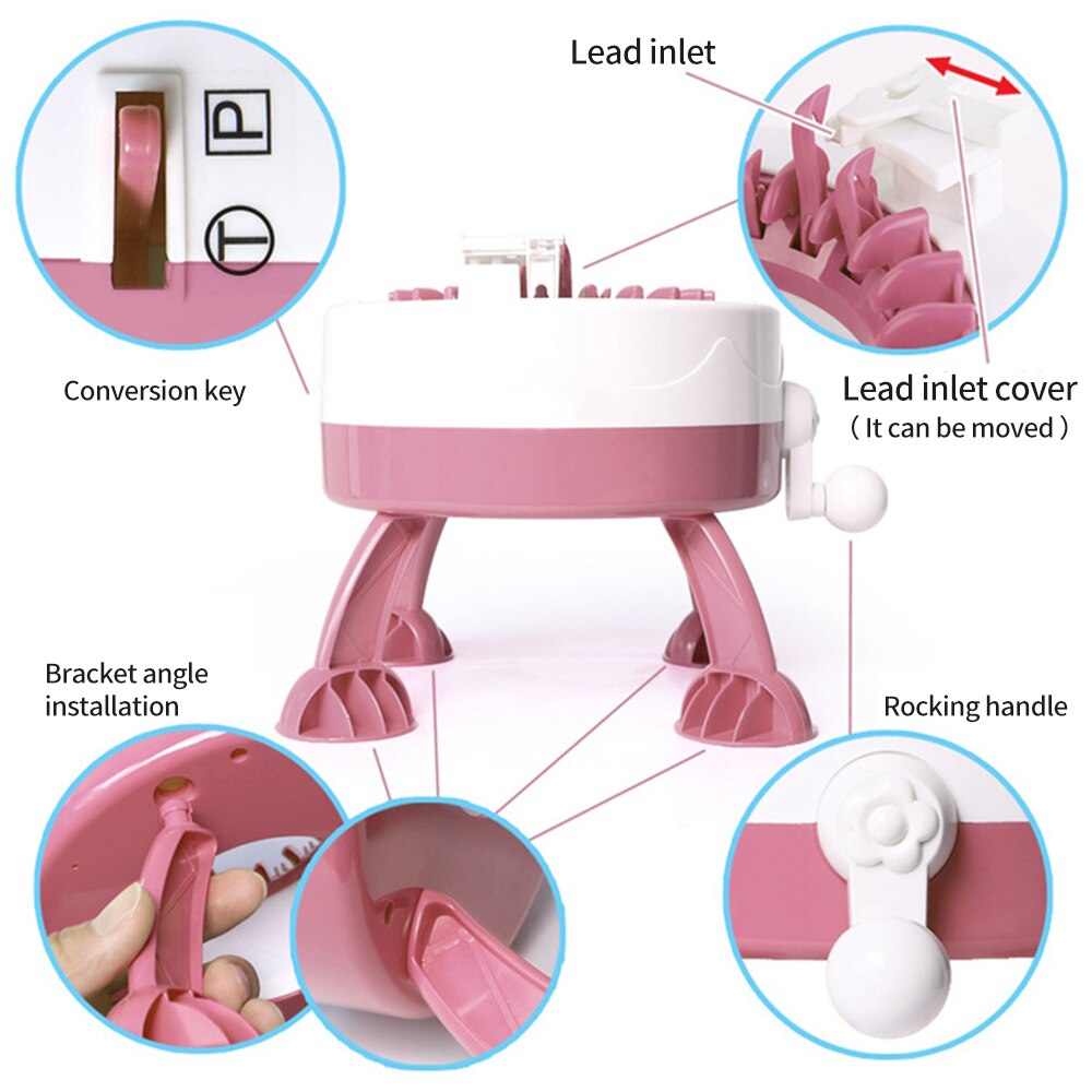 Máquina de tejer manual para adultos, telar de lana práctico, bufanda de mano, suéter, herramientas de tejer, accesorio de costura