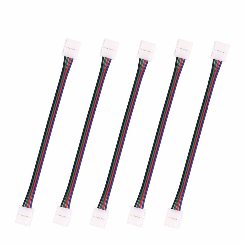 4 pin 5 pin rgb rgbw led strip kontakt fri svetsning för smd 5050 flexibla lampor neon tejp 5 st/lot