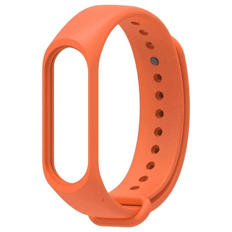 For Xiaomi Mi Band 4 3 Silicone Pink Replacement Wristband Bracelet Watchband For Xiomi Mi Band3 Miband 4 3 Band4 Wrist Strap: Orange