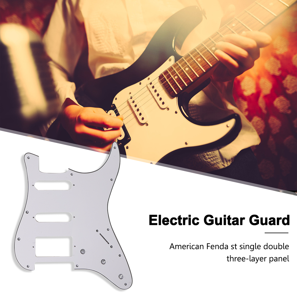 Elgitar plekterbrett én humbucker gitar plekterbrett pvc 11 hull høy temperaturbestandig for fender stratocaster