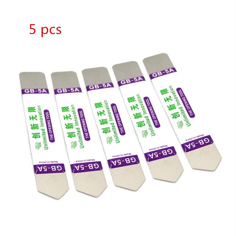 5 pcs Soft Thin Stainless Steel Pry Blade LCD Screen Opening Tool for iPhone Repair All Phone Touch Screen Repair Kit Pry Slice: 5 pcs