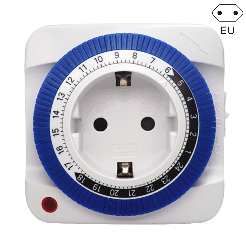 24 Hours Mechanical Timer Socket Switch Electrical Wall AC Outlet Timer Home Use Timer Socket-30: eu plug / us