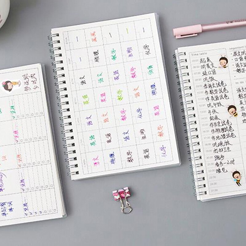 Notebook Agenda Daily Weekly Monthly Plan Spiral Organizer Schedule Planner Supplies Teacher Planner School Office