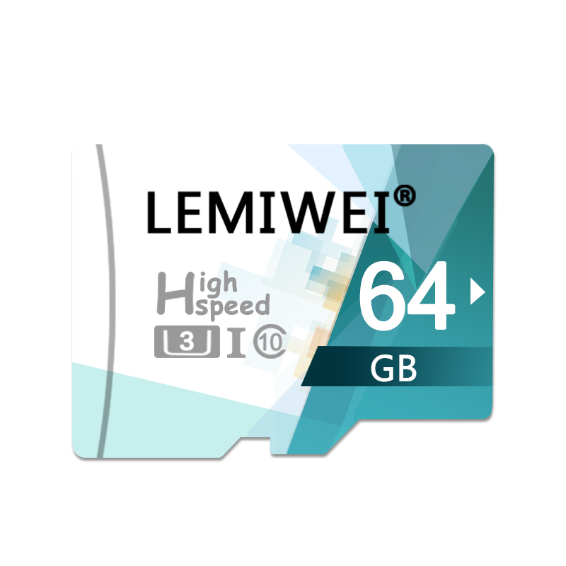 LEMIWEI – carte mémoire TF, 32 go/16 go/64 go/256 go/128 go, classe 10, UHS-I, stockage rapide, pour téléphone: 64 GO