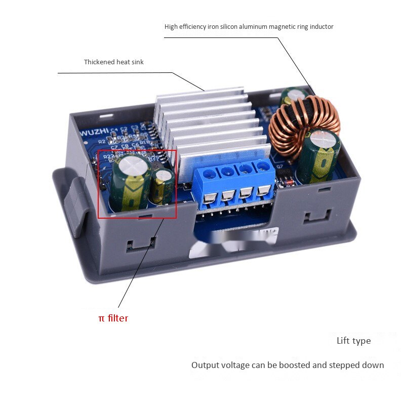 ZK-4KX Cnc Dc Dc Buck Boost Converter Cc Cv 0.5-30V 4A Power Module Verstelbare Gestabiliseerde Voeding voor Solar Batterij Opladen