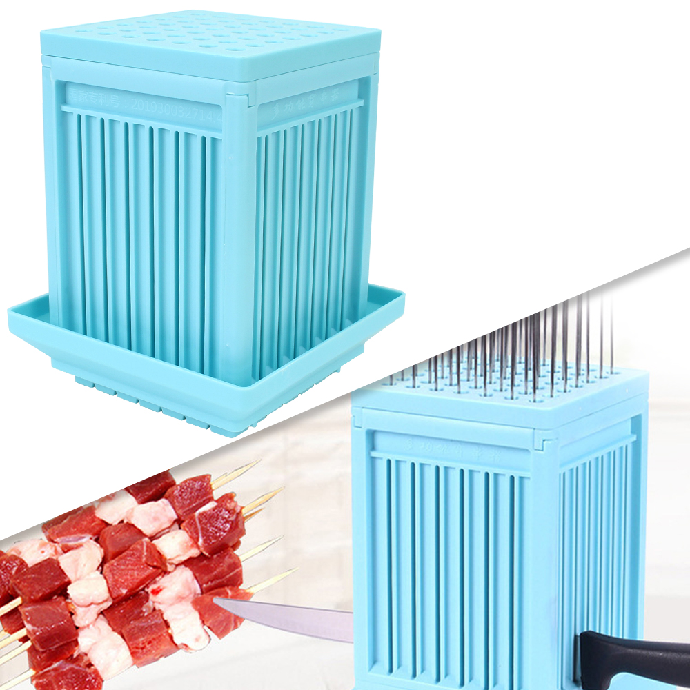 Boîte à brochettes pour Barbecue, 49 trous, pour légumes, bœuf, viande de porc, accessoires