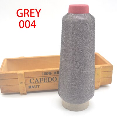 3200M/Roll DMC Metallic Embroidery Crochet Knitting Yarn Cross Stitch Metallic Yarn Threads Sewing accessory diy: Grey 004