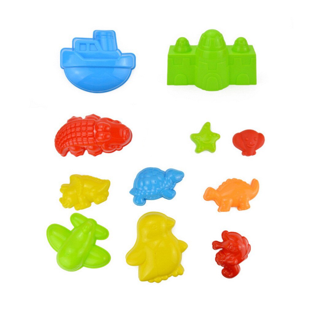 20PC Sand Sandbeach Kids Beach Toys Castle Bucket Spade Shovel Rake Water Tools Sets Random Color Plastic Beach Bucket Spade Toy