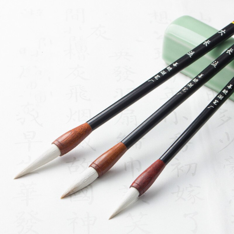 Meerdere Haar Chinese Schilderen Schrijven Borstel Set S/M/L Reguliere Script Beginner Kalligrafie Handschrift Praktijk Craft Supply