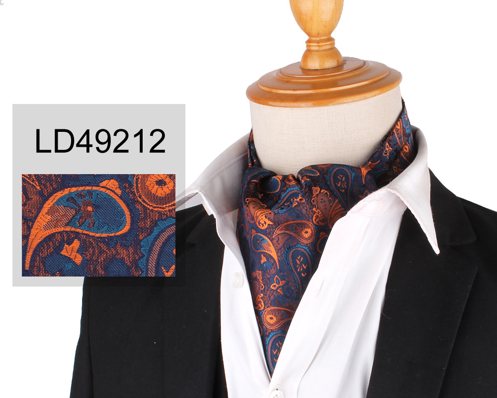 Cravate Paisley en Polyester pour homme, motif Floral, en cachemire, pour mariage, en Polyester, Jacquard, de luxe: LD49212