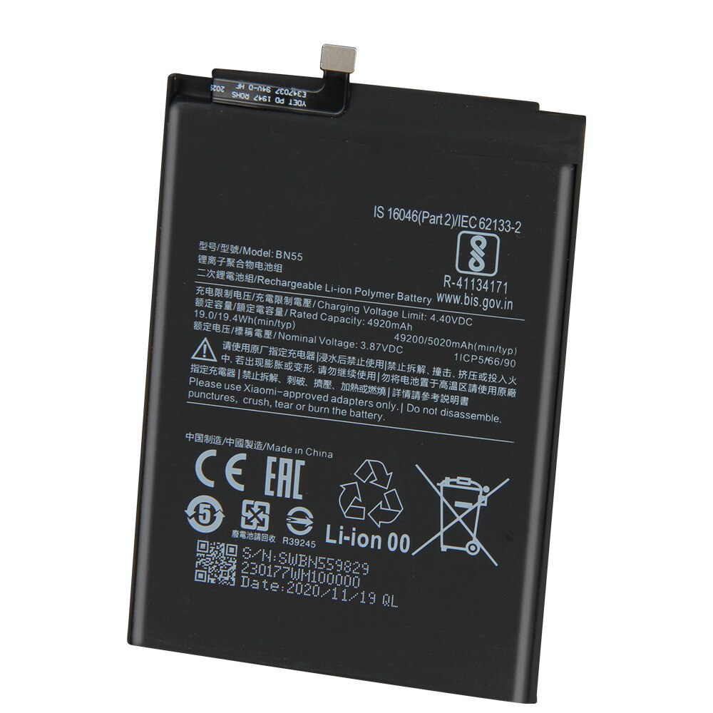 BN53 BN54 BN55 batteria del telefono per Redmi Nota 9S Redmi Nota 9 Redmi Nota 9pro batteria Nota9 pro