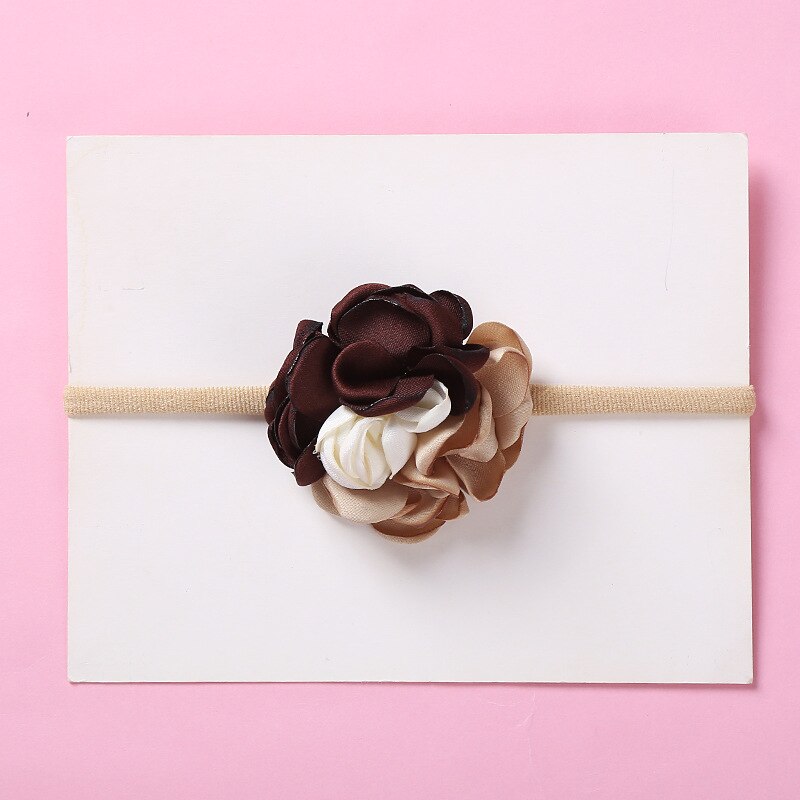 Niños sombreros bebé diadema de nailon Super suave diadema de flores para bebés accesorios para bebé accesorios de bebé niña: 4