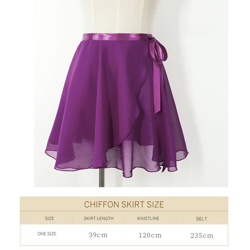 Adult Ballet Dance Practice Clothes Half-Length Sand Dress Chiffon Long Skirt Big Swing Dance Dress Ballet Dance Skirt Costume: purple