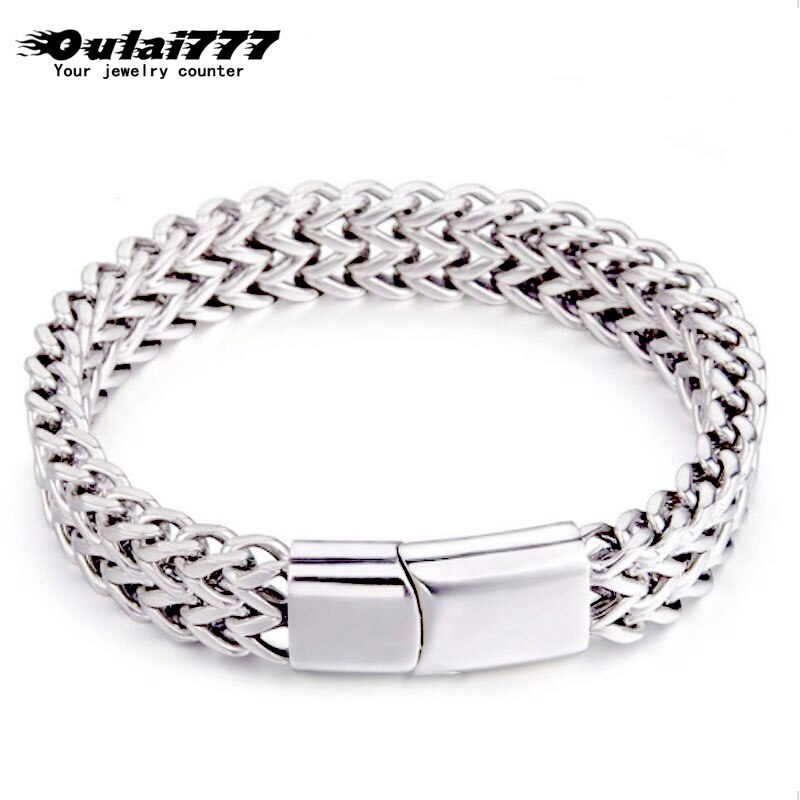 2019 degli uomini dell'acciaio inossidabile bracciale regali mens maschio cubano collegamento catena a portata di mano accessori di fascino filo bracciali braccialetti di stile della roccia