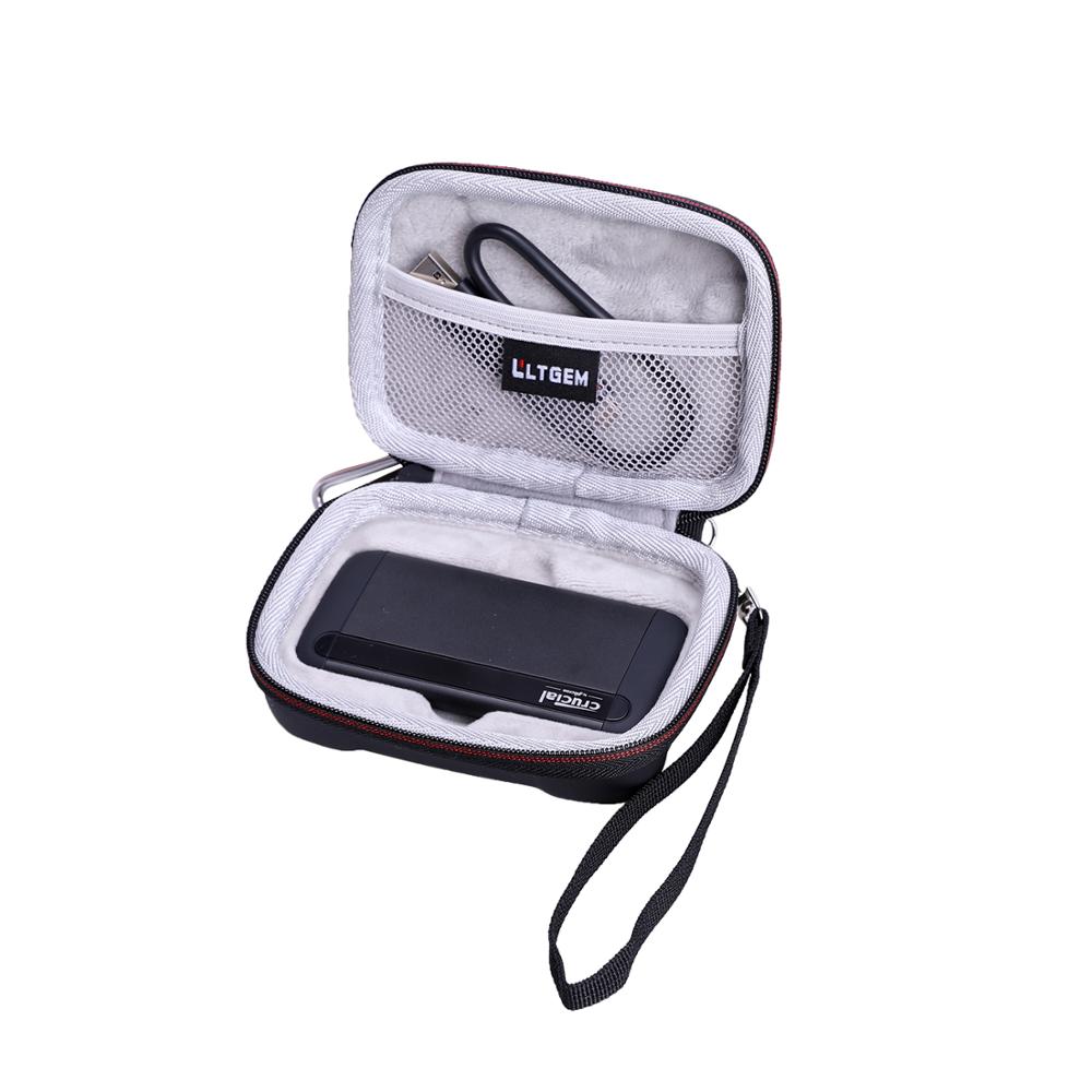 Ltgem Waterdichte Eva Hard Case Voor Cruciale 500Gb X8 Draagbare Ssd-Tot 1050 Mb/s-Usb 3.2-USB-C,USB-A-CT500X8 SSD9