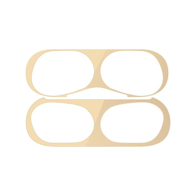 Ultra Dunne Metalen Stofdicht Guard Sticker Voor Apple Airpods Pro Oortelefoon Huid Bescherming Voor Airpodspro Air Pods 3 Cover case: Gold