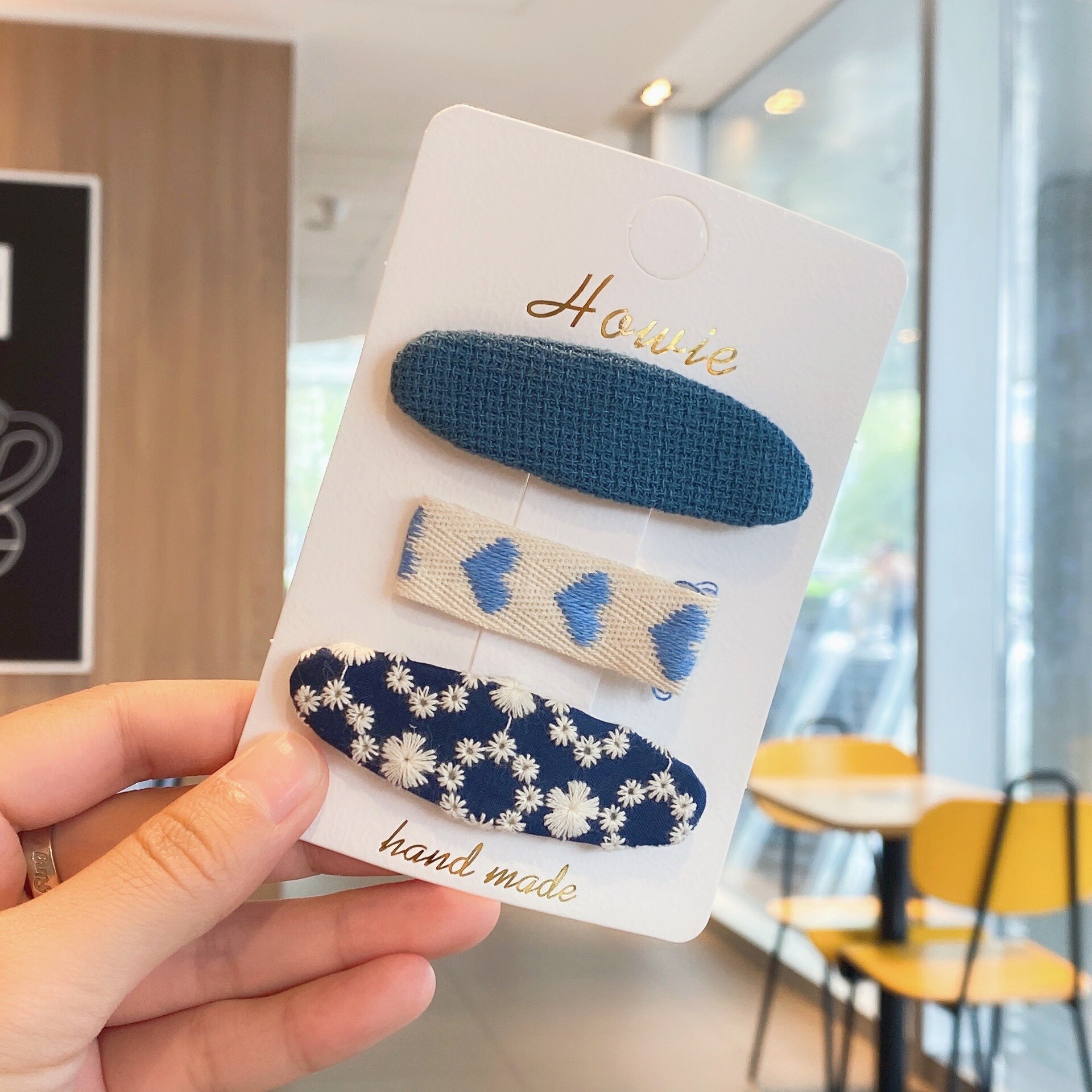 3Pcs Meisjes Haar Clips Retro Katoen Kant Gedrukt Baby Bb Clip Kleurrijke Peuter Meisje Haar Accessoires Jaar mode 2022: 4