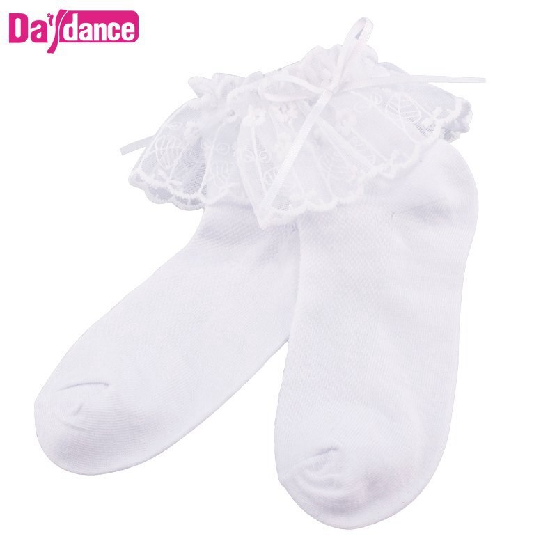 Calcetines tobilleros con volantes y encaje para niñas, blancos y princesas, estilo coreano, 5 pares