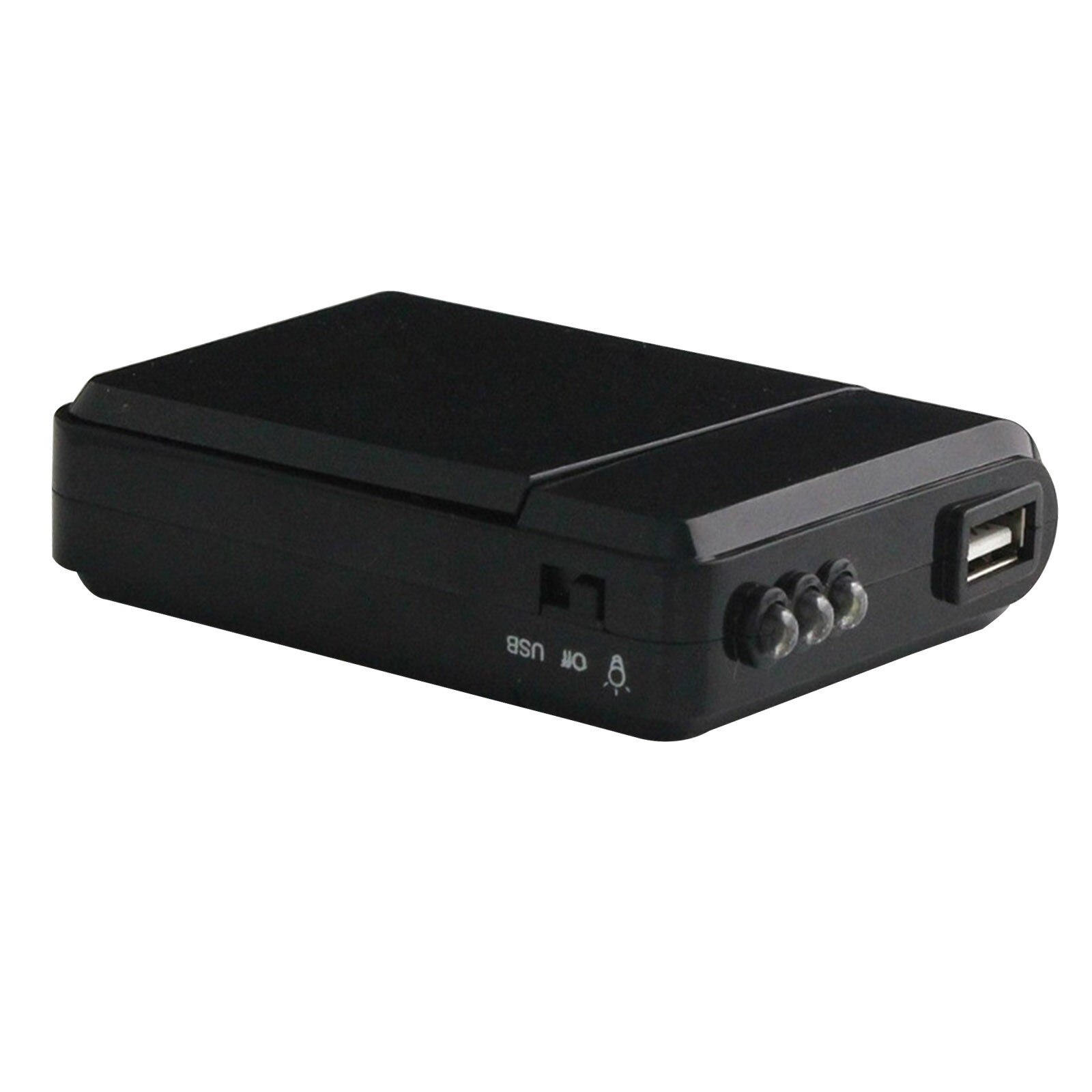 Mobiele Telefoon Oplader 4 * Aa Batterijen Power Bank Case Draagbare Led Licht Usb Batterij Oplader Power Bank Case Kit voor Smart Phones: Black 