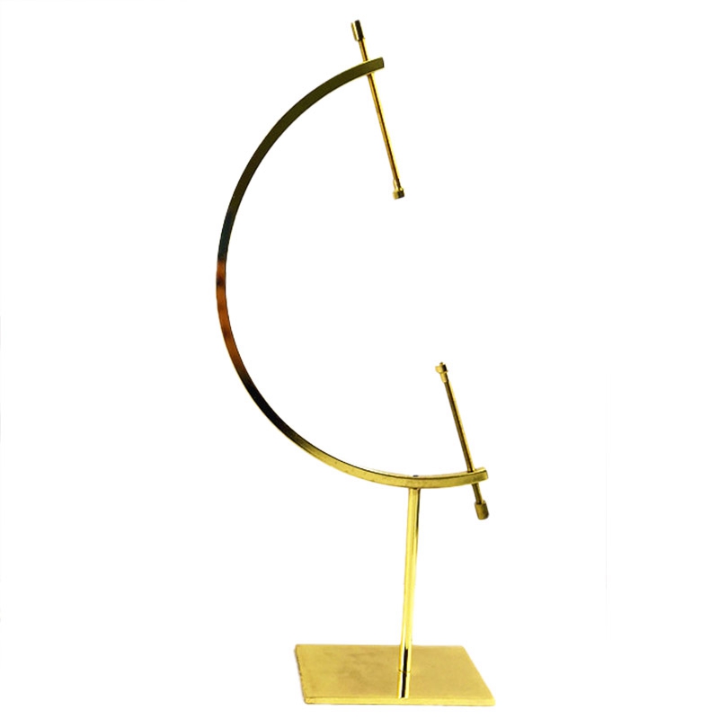 Globus Kristall Ball Stand Glas Ball Ständer Metall Gold Dekorative Ornamente Handwerk (L)