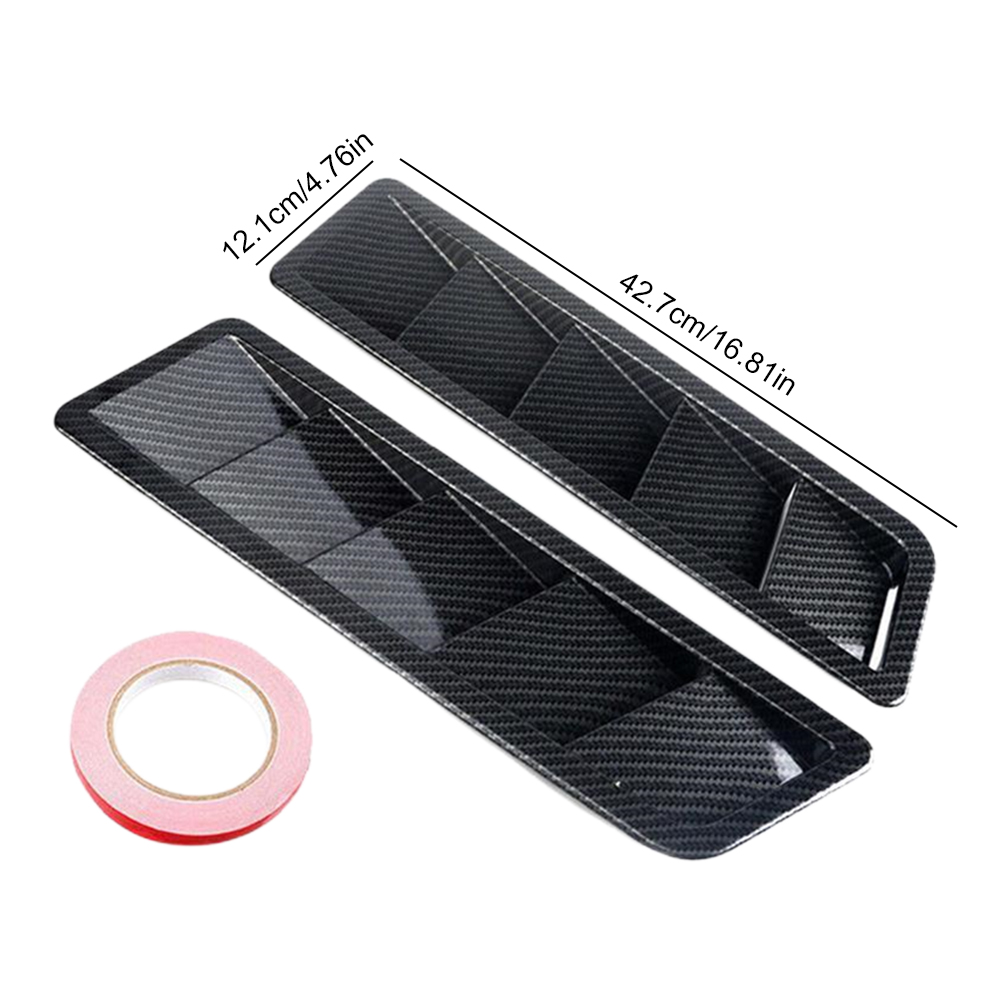 Universal Car Hood Vent Louver Cooling Panel Scoop Cover Air Flow Intake Scoop Carbon Patterned Car Bonnet Hood Automobile Parts