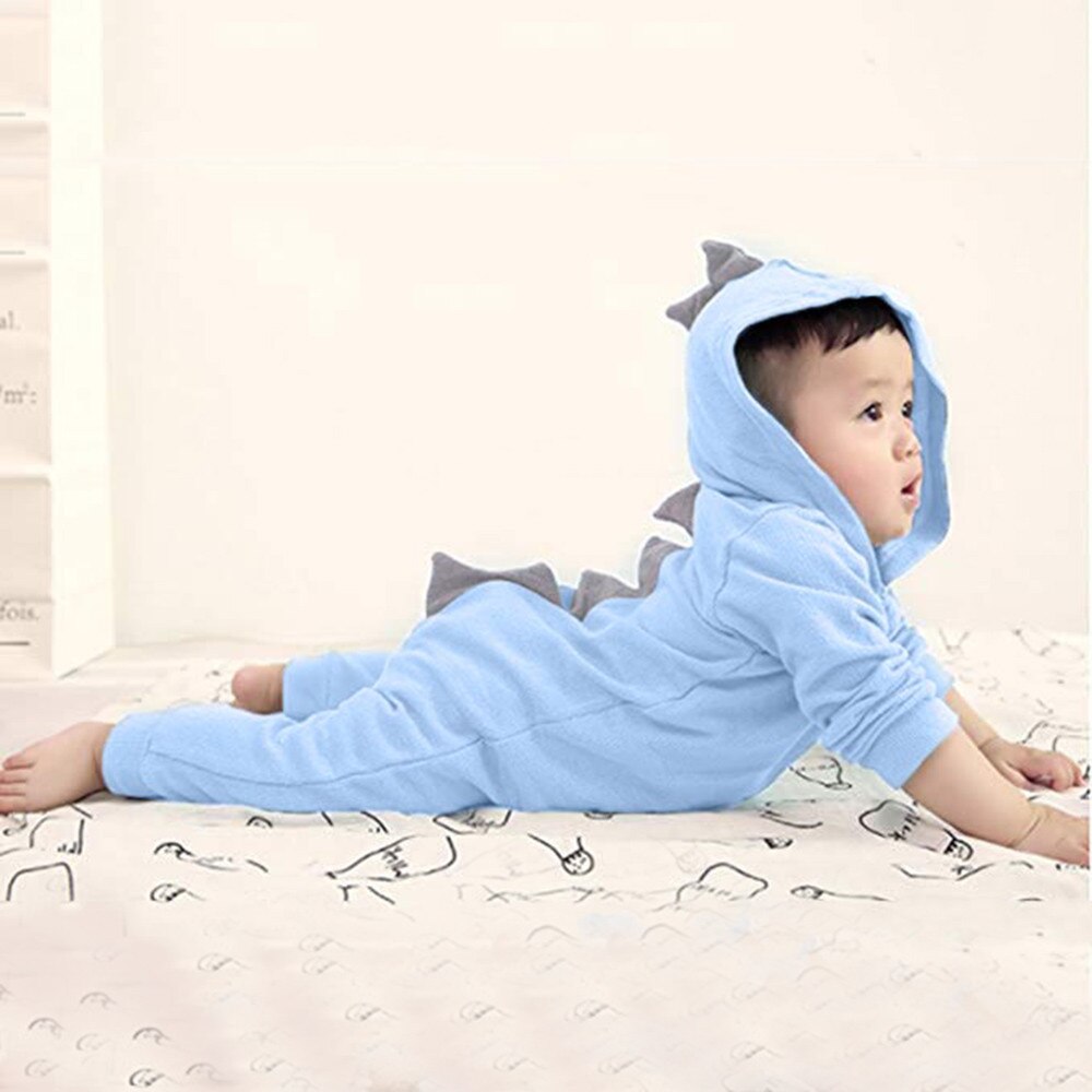 Vêtements pour bébés, combinaison modèle modèle vêtements décontractés, barboteuse dinosaure, à capuche, pour garçons et filles, combinaison animaux mignonne