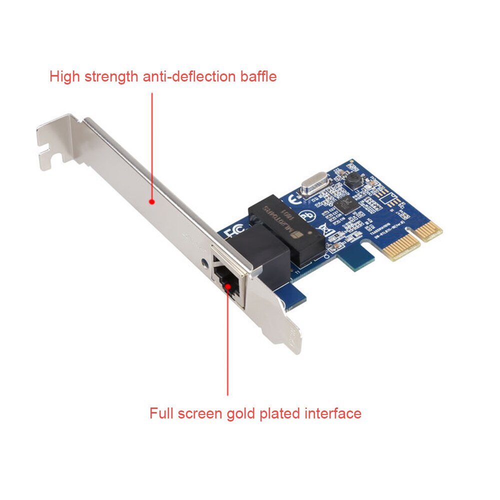 Pci Express 10/100/1000M Gigabit Lan-kaart Met RTL8111F Pcie 1X Ethernet Network Adapter Card