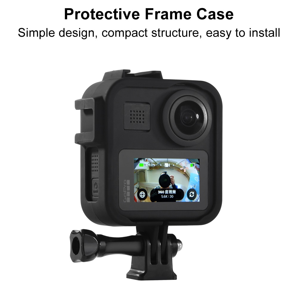 Frame Case Voor Gopro Max 360 Screen Protector Gehard Glas Beschermende Lens Film Behuizing Cover Mount Voor Go Pro Max accessoires