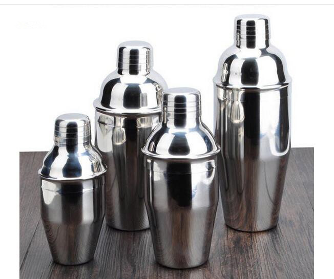 1PC 4 Size Stainless Steel Cocktail Shaker Cocktail Mixer Wine Martini Drinking Boston Style Shaker For Party Bar Tool OK 0430