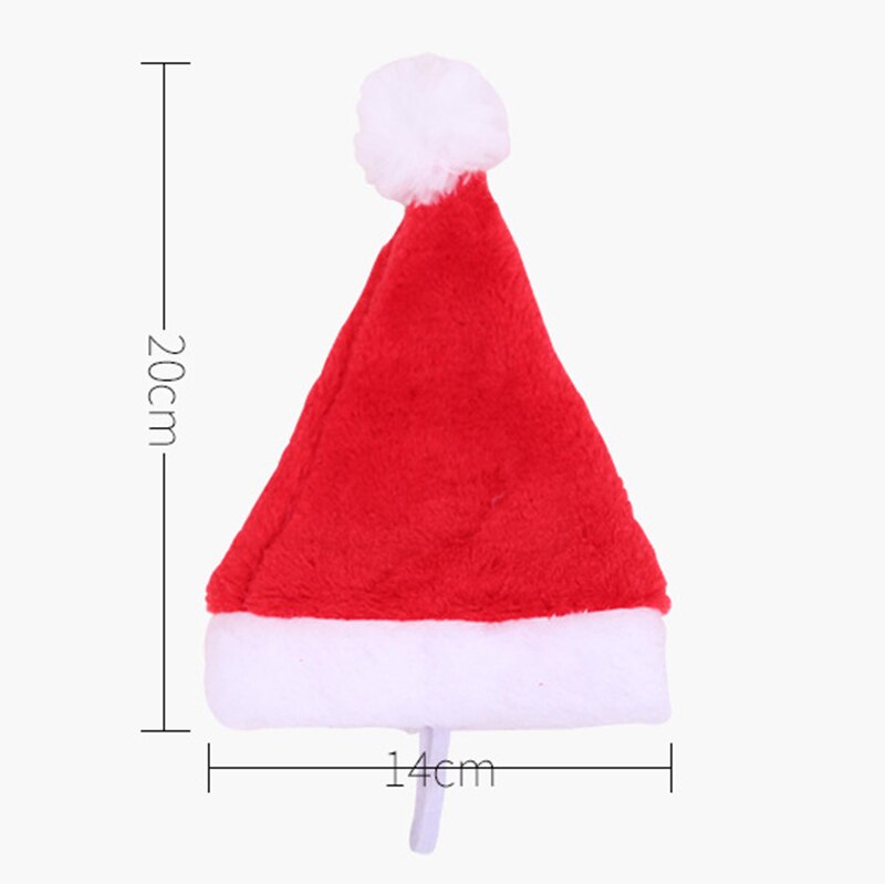Diy Gelukkig Nieuwjaar Kerst Mini Pluche Rode Hoed Mooie Kat Hond Pet Kerstman Hoed Decoratie Voor Thuis Huisdier