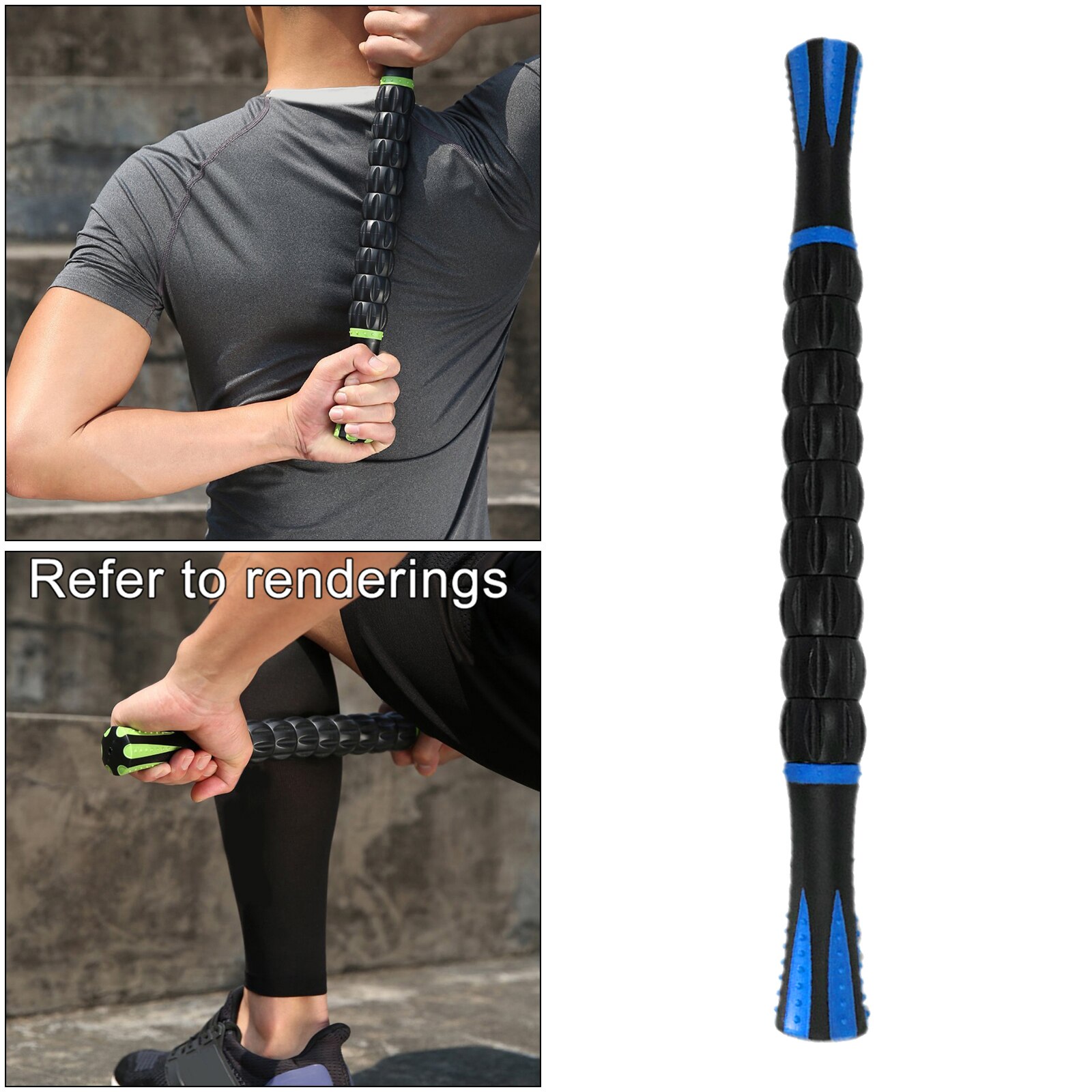 Muscle Roller Stick Deep Tissue Massage Leg Cramps Quads Hamstring Massager