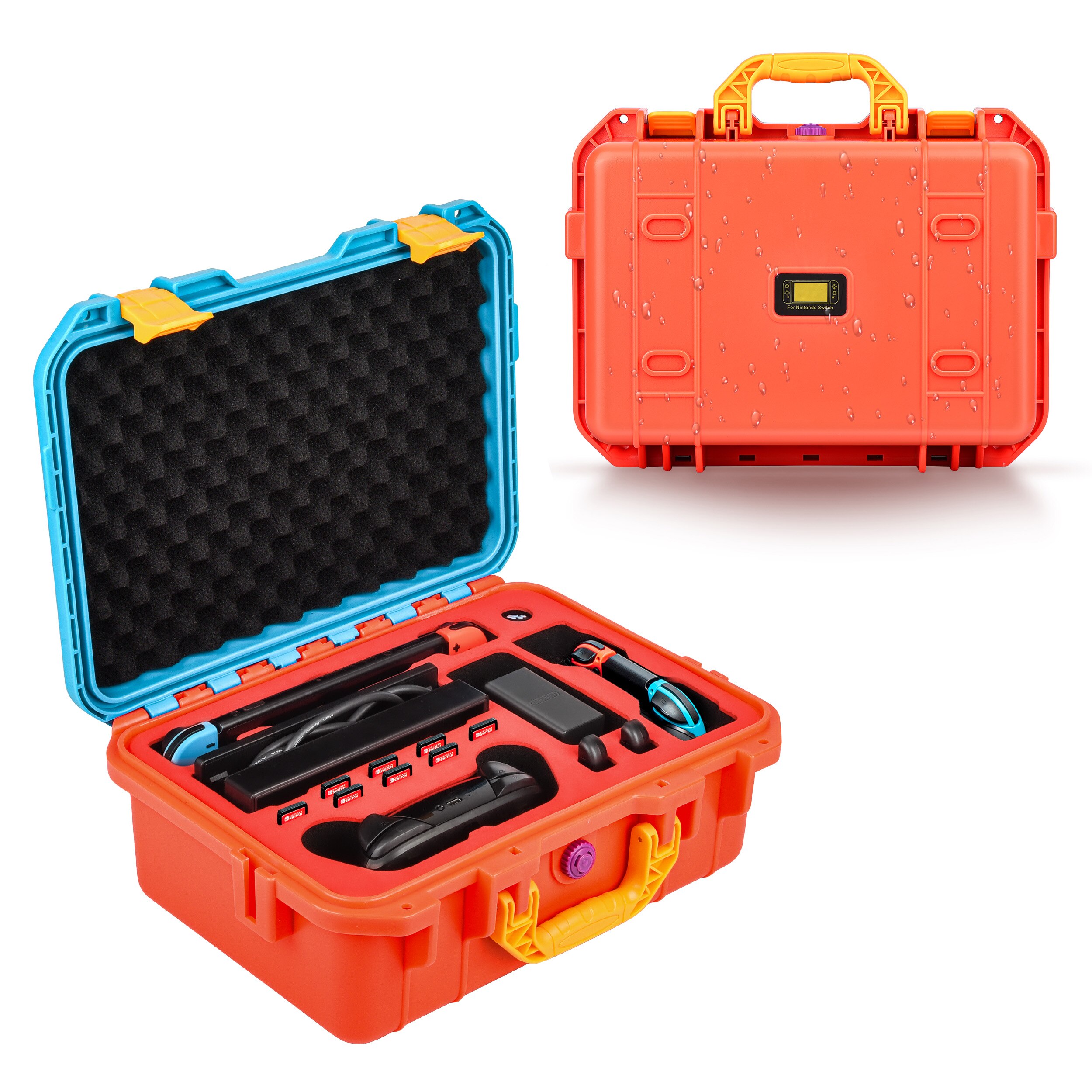 Nintendo switch oled carrying case hard shell travel case ns switch oled waterproof protective case accessory storage box
