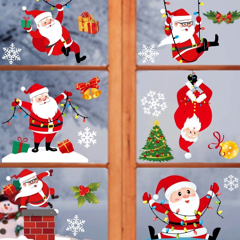 Weihnachten Fenster Aufkleber Fenster Klettern Santa Santa Aufkleber Super Santa Aufkleber Frohe Weihnachten Dekor Für Heimat