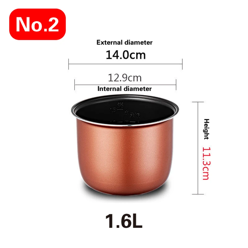 Mini olla arrocera eléctrica para el coche, revestimiento para cocinar arroz, accesorios universales, 1,2 L-4L