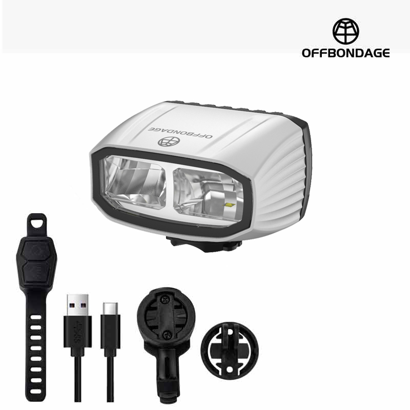 OFFBONDAGE luz delantera de la bicicleta 1000LM faro de bicicleta linterna impermeable USB TYPE-C carga MTB accesorios de lámpara de Ciclismo de Carretera: Rosa