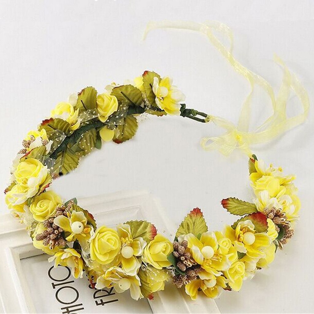 Ladies Bridal Flower Hair Circle Wedding Accessories Red Rose Hairpin Hair Jewelry weddings accessoire Bruids hoofddeksels