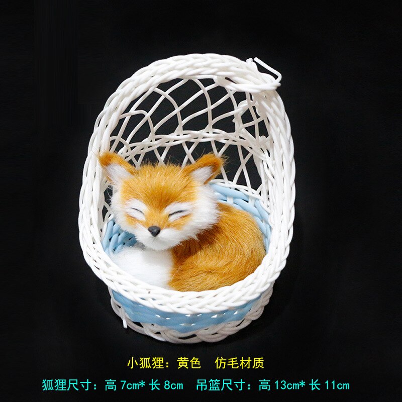 Cesta colgante con forma de gato de simulación, artesanía de juguete de felpa, juguetes blandos de para estudiantes y niños, decoración para de vacaciones, peluches de vocalización: 6