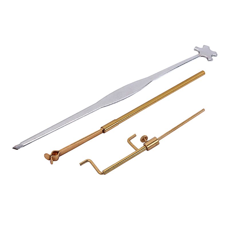 Violin reparation verktyg set violin ljud post gauge mätare retriever clip setter luthier kit musikinstrument tillbehör